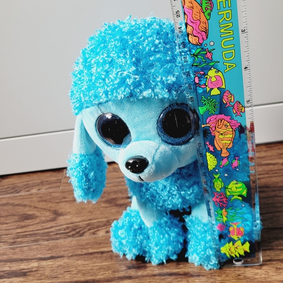 The Beanie Boo's Collection Ty Blue Mandy Dog NEW Big Eyes 2017 Stuffed Dog NEW - Picture 13 of 15